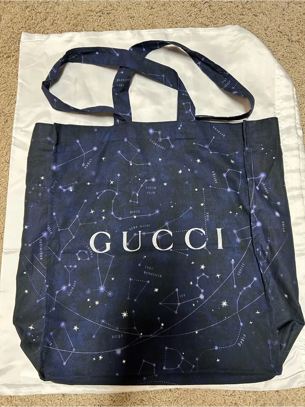 Gucci Navy Constellation Print Tote - Picture 1 of 4
